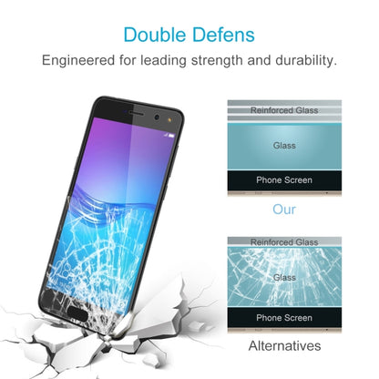 Tempered glass screen protector, 2-pack, for Huawei Y6 (2017) with reinforced glass impact graphic