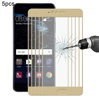 Gold 5-pack 2.5D tempered glass screen protectors for curved full-screen coverage