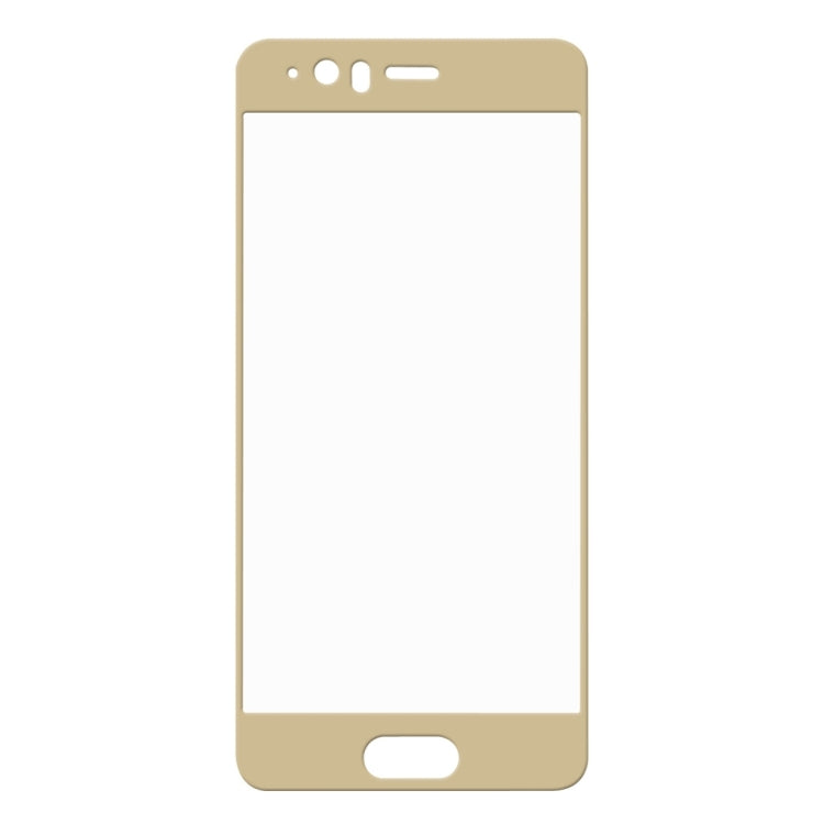 Gold tempered glass screen protector with top speaker and camera cutouts