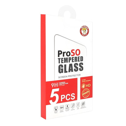 Proso 9H tempered glass screen protector 5-pack retail box