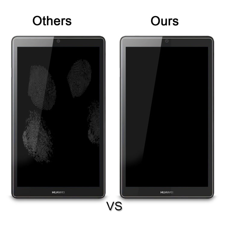 Huawei MediaPad T3 7.0 tempered glass screen protector, dark screen comparison