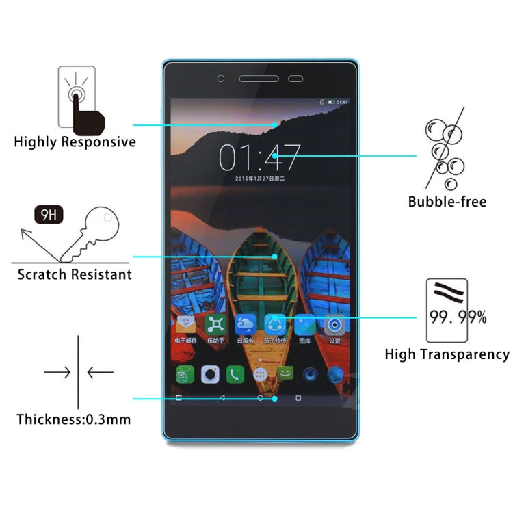 Tablet tempered glass screen protector with 0.3mm thickness and scratch resistant clarity