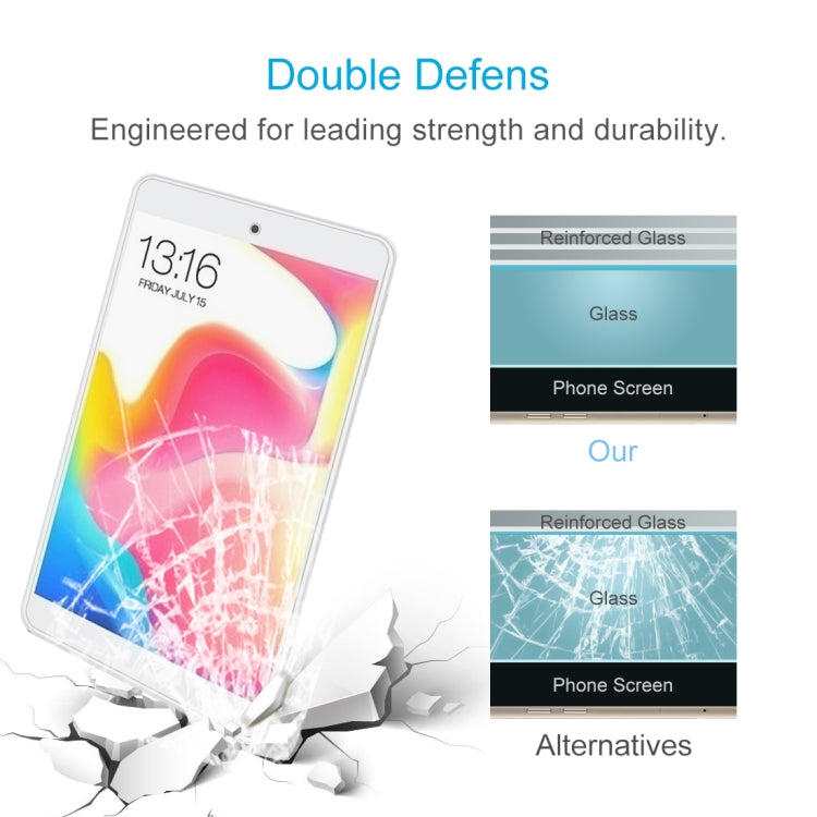 Reinforced tempered glass screen protector for tablet, designed to resist shattering