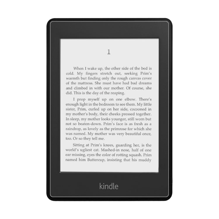 Frosted tempered glass screen protector film applied to tablet screen with clear window