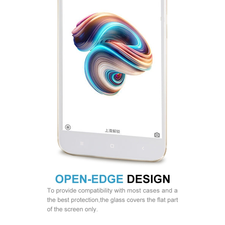 Tempered glass screen protector covering the flat part of a smartphone display