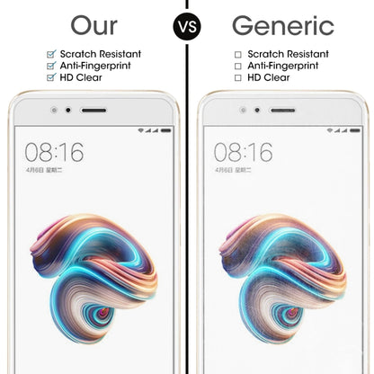 Tempered glass screen protector vs generic, HD clear anti-scratch look on phone