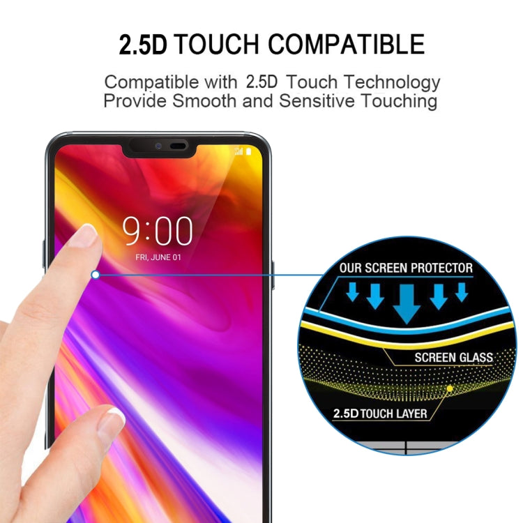 Tempered glass screen protector film for LG G7 ThinQ with 2.5D touch-friendly edges