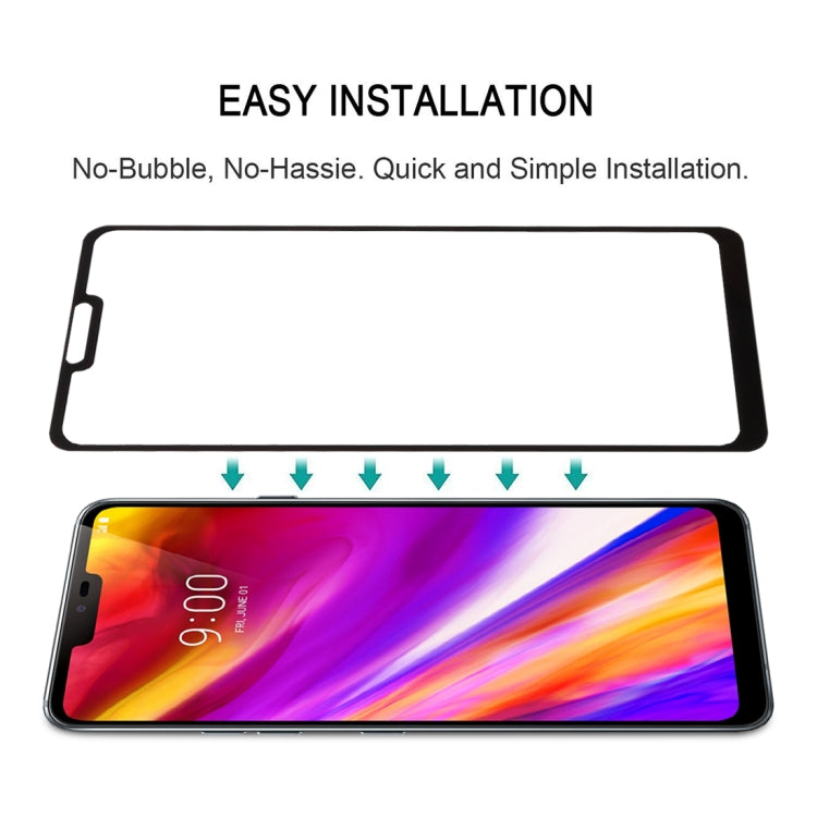 Tempered glass screen protector film for LG G7 ThinQ with easy alignment for install