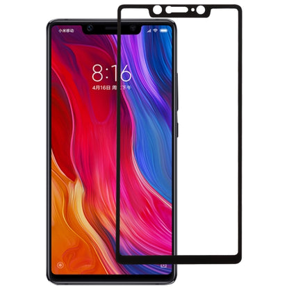 Tempered glass screen protector film for Xiaomi Mi 8 SE, black, with rounded 2.5D edges