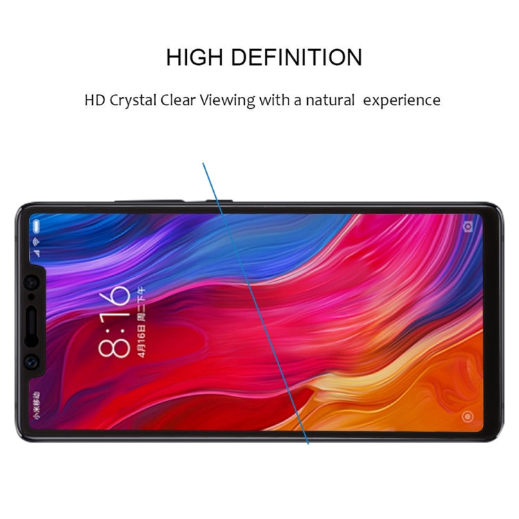 Clear tempered glass screen protector film with high-definition viewing surface