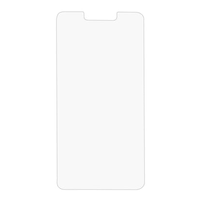 Clear tempered glass screen protector for a smartphone display, rounded corners