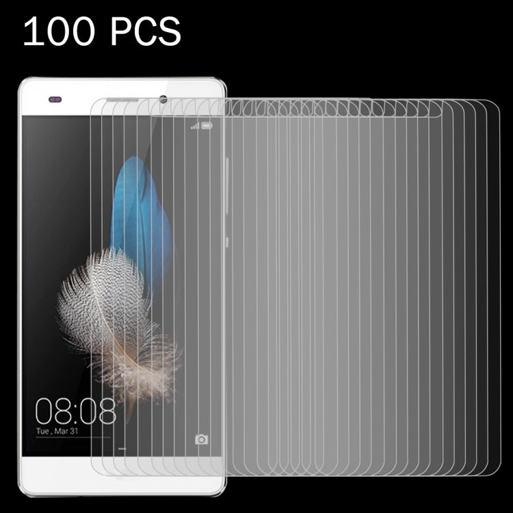 Huawei P8 Lite (2017) tempered glass screen protector film set, 100-pack, clear