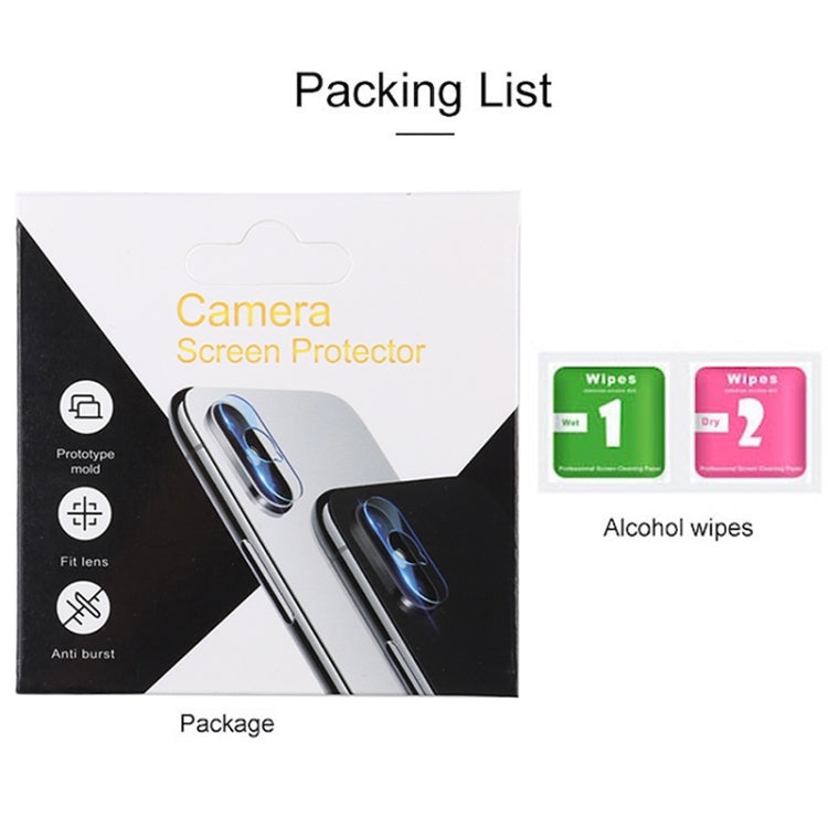 Tempered glass camera lens film package with camera screen protector and alcohol wipes