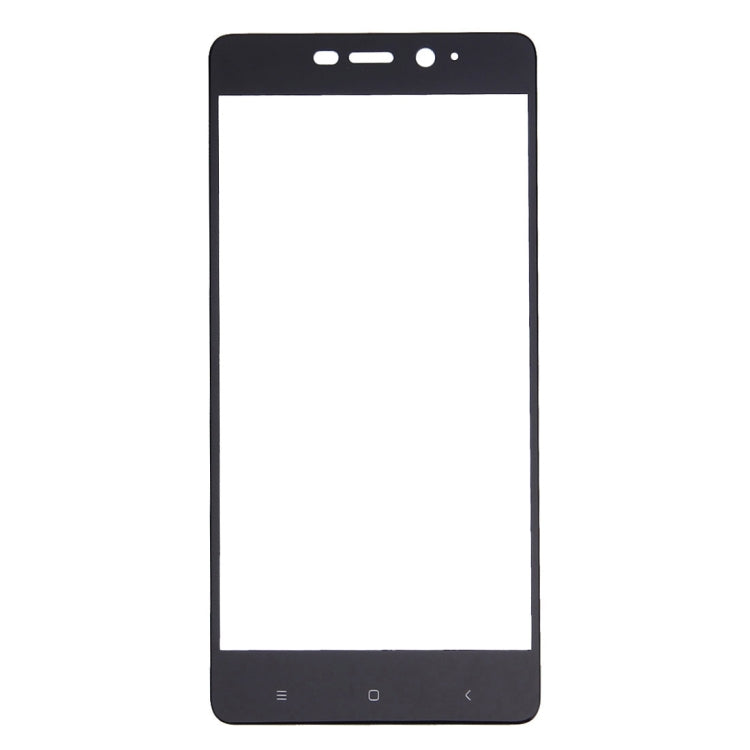 Black full-screen tempered glass screen protector with cutouts for speaker and buttons