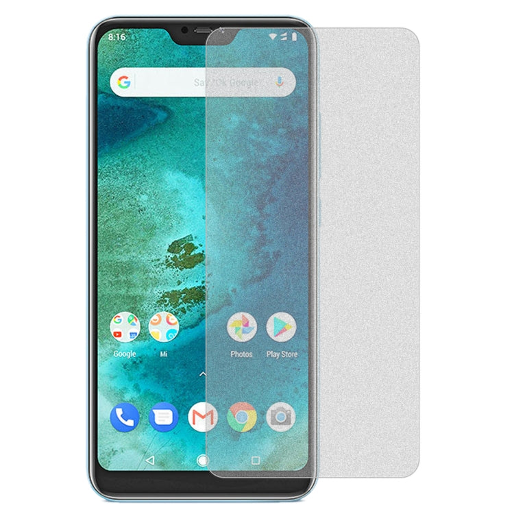 Frosted tempered glass screen protector sheet with rounded edges