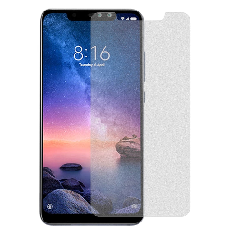 Matte frosted tempered glass screen protector, non-full coverage, for Redmi Note 6 Pro