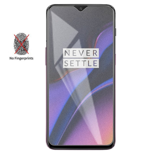 Matte frosted tempered glass screen protector for OnePlus 6T, anti-glare finish