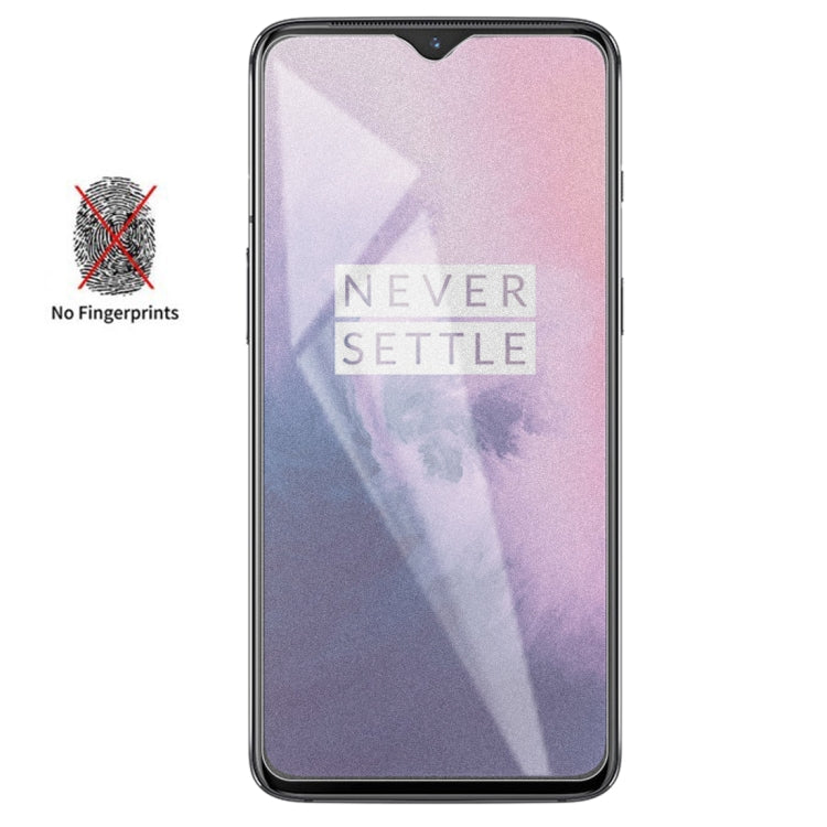 Matte frosted tempered glass screen protector for OnePlus 7 with anti-fingerprint coating