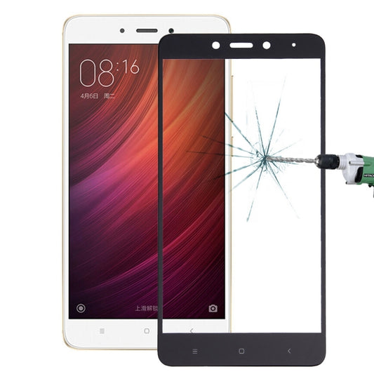 Tempered glass screen protector for Redmi Note 4, black full-screen fit