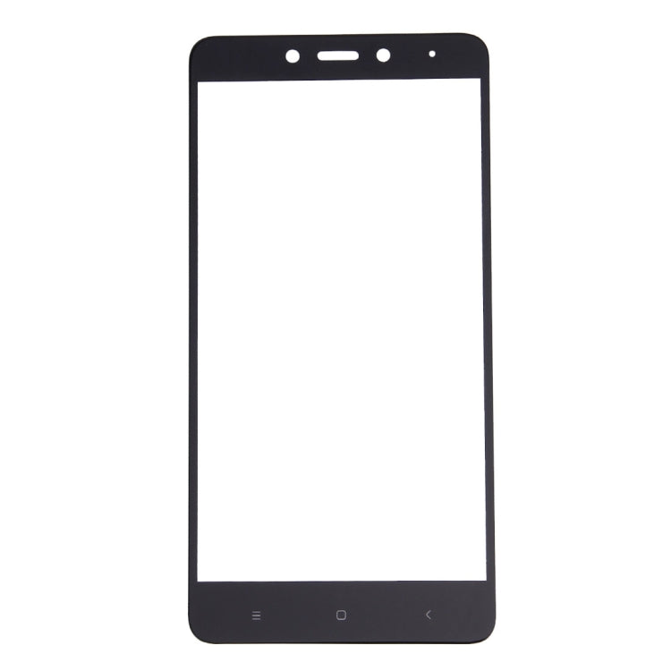 Black full-screen tempered glass screen protector for Redmi Note 4, front view