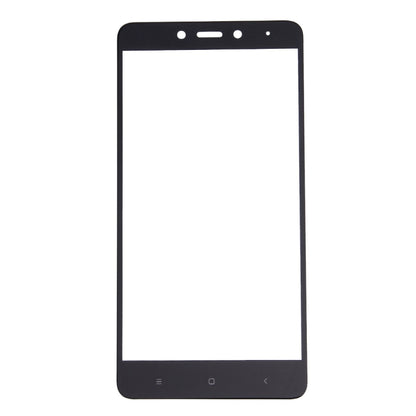 Black full-screen tempered glass screen protector for Redmi Note 4, front view