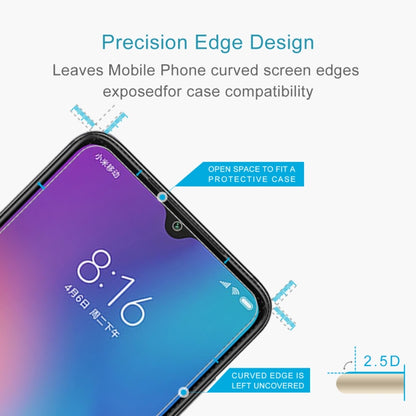 Phone tempered glass screen protector with curved edge cutout for case compatibility