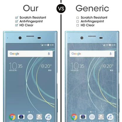 Tempered glass screen protector vs generic, scratch resistant HD clear for Xperia XZs