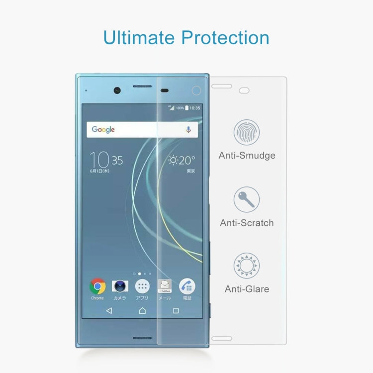 Full screen tempered glass protector for Xperia XZs with anti-scratch, anti-glare coating