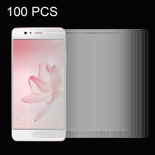 100-pack tempered glass screen film set for Huawei P10 Plus, multiple screen protectors shown