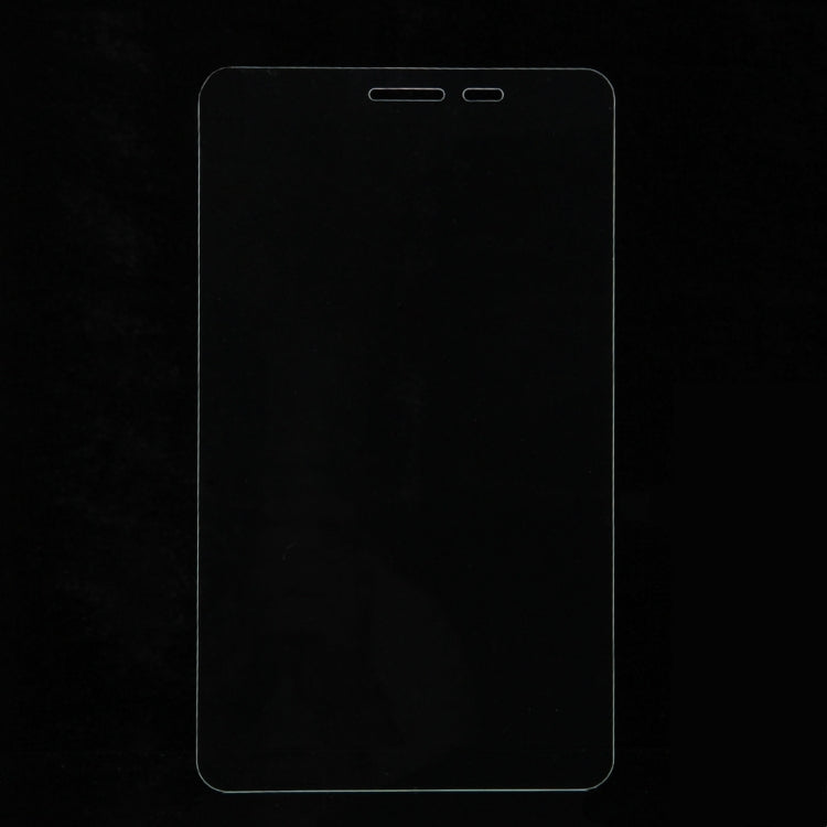 Tempered glass screen protector fitted over a tablet screen with cutouts