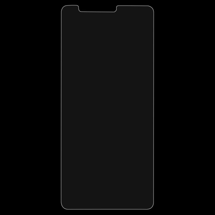 Tempered glass screen protector for smartphone, clear with rounded top cutout