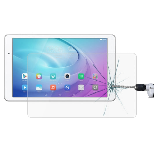 10-inch tempered glass screen protector with clear sheet over tablet display
