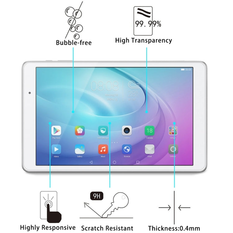 Tempered glass screen protector for 10-inch tablet, 9H, scratch resistant, 0.4mm