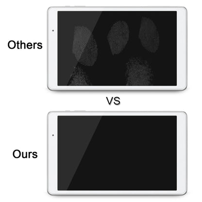 Fingerprint-resistant tempered glass screen protector comparison on two tablet screens