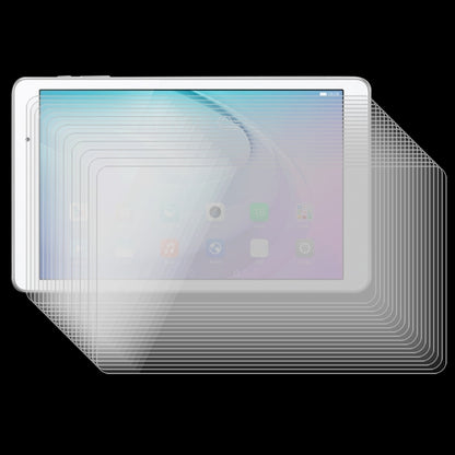 Stack of 75 tempered glass screen protectors, 10-inch, 0.4mm, rounded edges