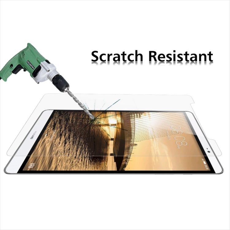 Universal 9-inch tempered glass screen protector on tablet, scratch-resistant test