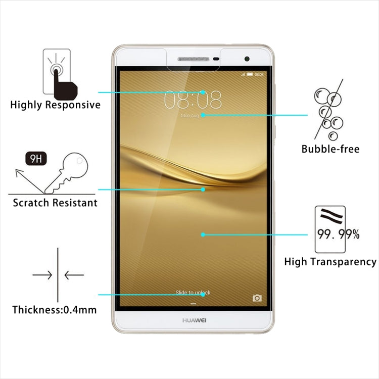 Tempered glass screen protector for 7-inch phone, bubble-free, high transparency