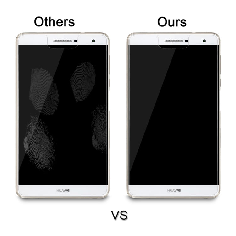 Tempered glass screen protector, reduced fingerprint look on a 7-inch phone