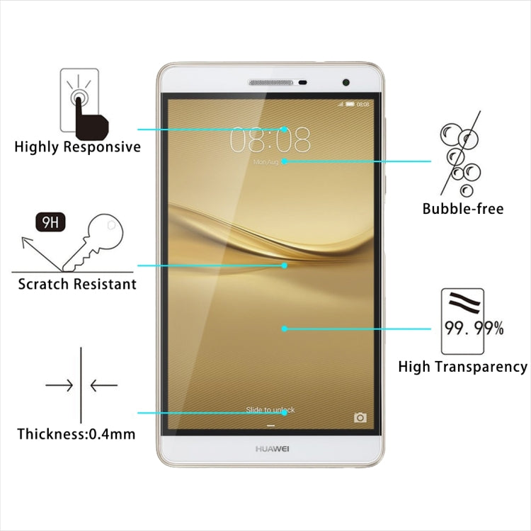 0.4mm 9H tempered glass screen protector, bubble-free full-screen for tablet