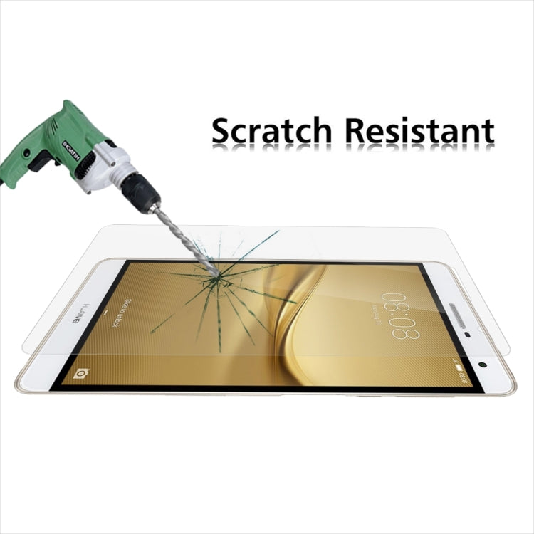 Tempered glass screen protector for tablet with scratch-resistant impact break pattern