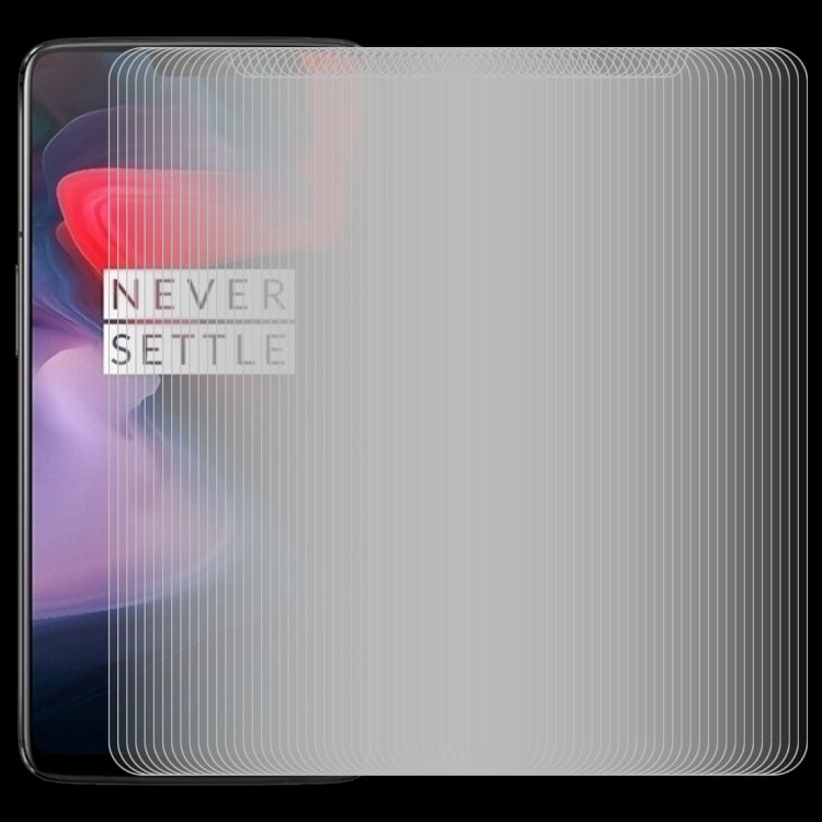 Tempered glass screen protector film set (100PCS) for OnePlus 6, clear 2.5D fit
