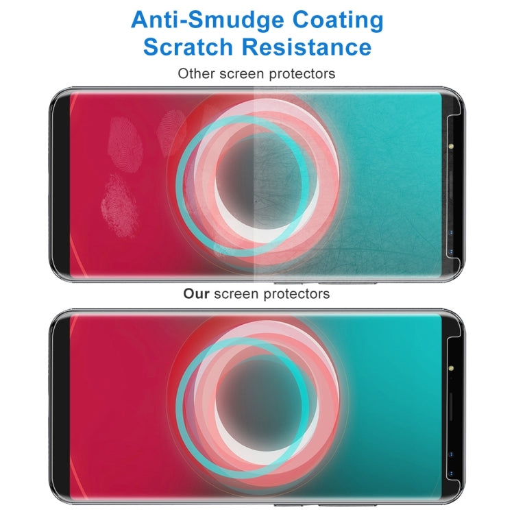 Anti-smudge scratch-resistant tempered glass screen protector film, clear