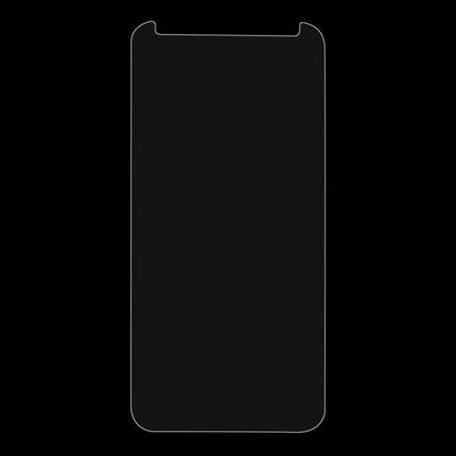 Tempered glass screen protector film for smartphone with curved top cutout