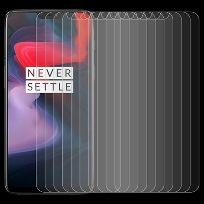 Pack of 10 clear 2.5D tempered glass screen protectors for OnePlus 6