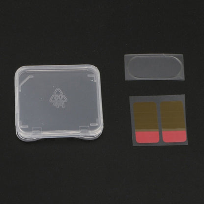 Transparent lens protector film and guide stickers in clear case