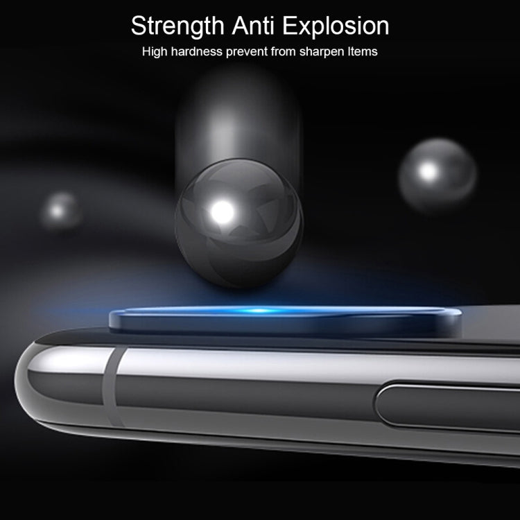 Shatter-resistant tempered glass camera lens protector film for rear lens