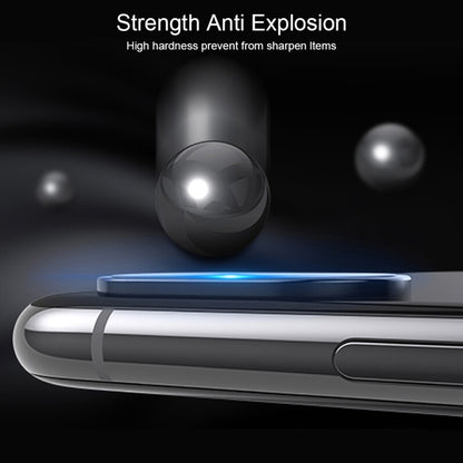 Shatter-resistant tempered glass camera lens protector film for rear lens