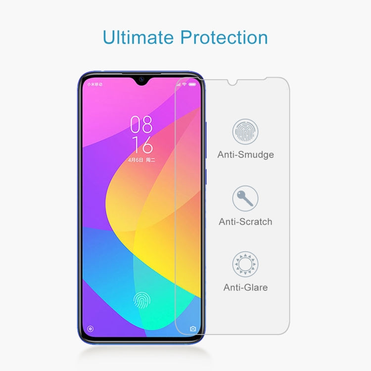 Tempered glass screen protector with anti-smudge, anti-scratch, anti-glare coating icons