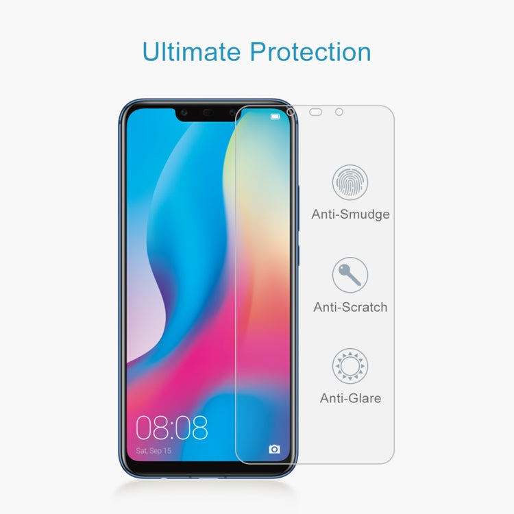 Clear tempered glass screen protector with anti-smudge, anti-scratch, anti-glare