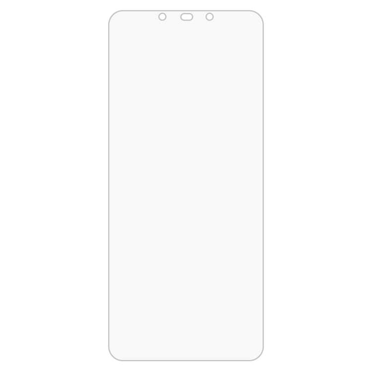 Tempered glass screen protector sheet, clear rectangular panel with rounded corners